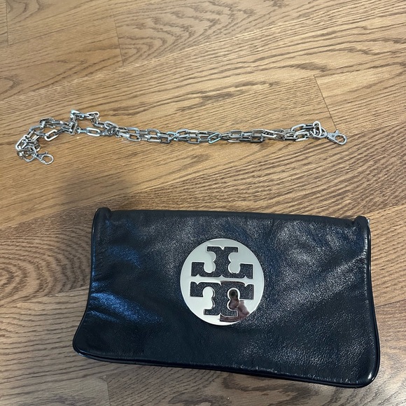 Tory Burch fold over leather clutch/shoulder bag - Picture 5 of 5